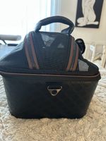 Haustiertasche schwarz gesteppt mit Netz guter Zustand