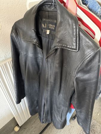 Lederjacke Armani Jeans schwarz akzeptabler Zustand