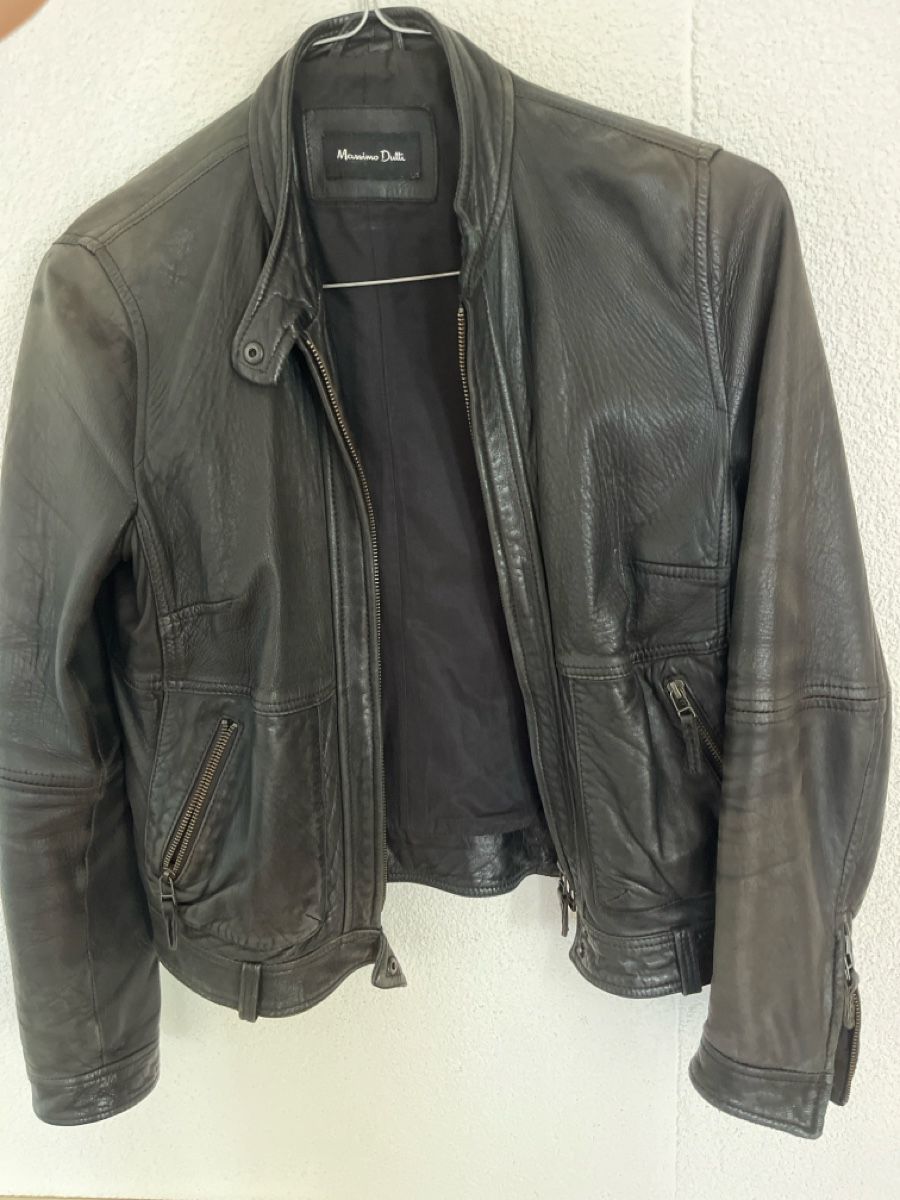 Massimo Dutti Giacche: Damen Lederjacke Massimo Dutti schwarz – Usato da Zürich venduto da barbe75