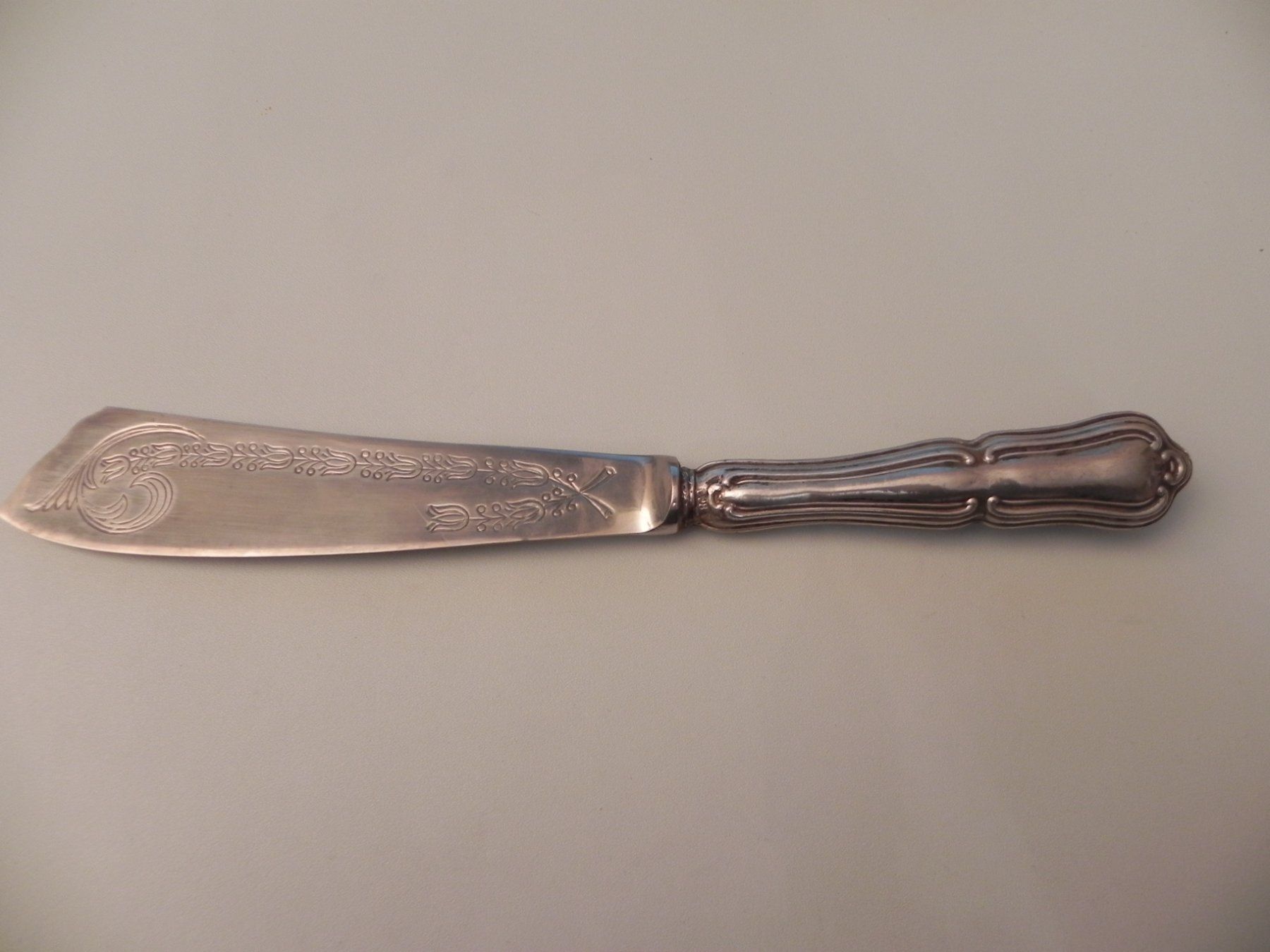 Posate: altes 800er Silber-Kuchenmesser / Messer – Usato da Minusio venduto da Lory64
