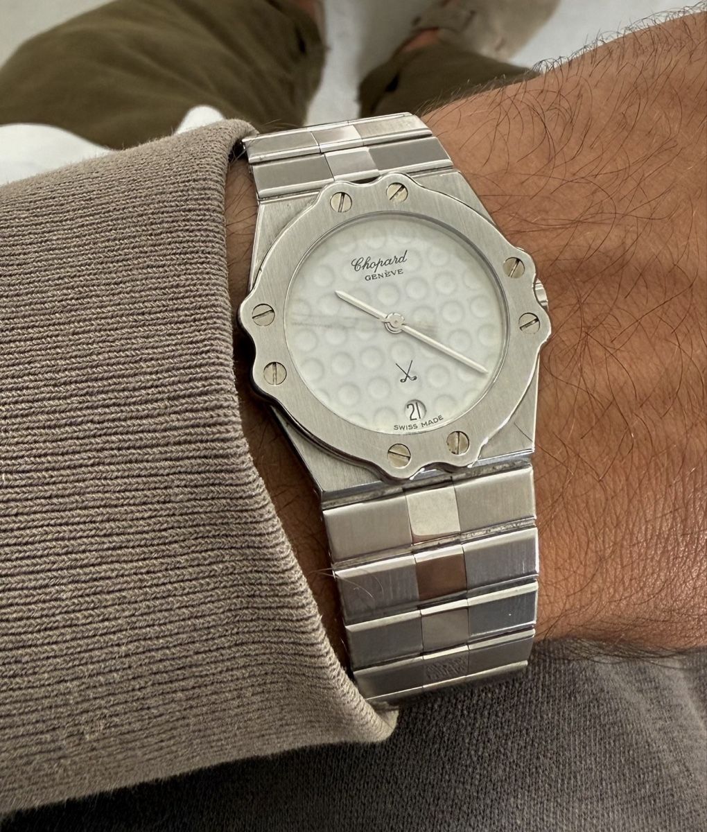 Chopard Orologi: Chopard St. Moritz « Golfball Dial » ref. 8025 – Usato da Neuchâtel venduto da Blek7