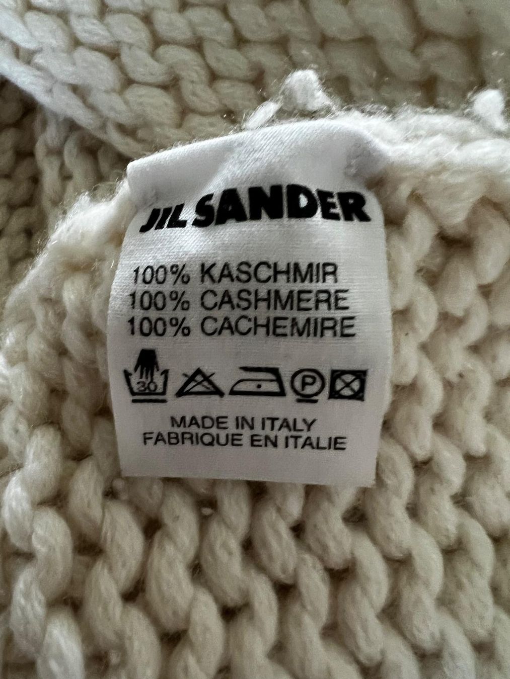 Jil Sander Maglioni & Felpe: JIL SANDER Grobstick Pullover unisex 100% Kaschmir 36 creme – Usato da Staad SG venduto da Chirrari 5