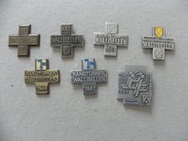 Medaille 7 Sport Abzeichen Brosche Wallisellen ZH 1911- 1991