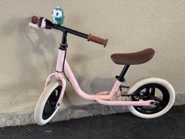 Draisienne Btwin rose avec klaxon licorne vert/bleu