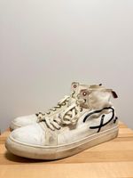 Sneakers Stoff hoch weiss