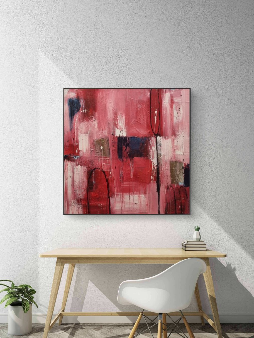 Tableaux: Originales abstraktes Gemälde 80x80cm – Neuf (Voir description) à Urdorf par Contra8