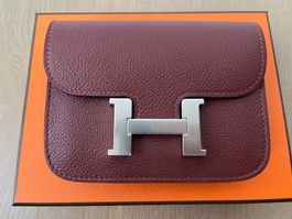 Hermès Constance Wallet Slim Rouge H/Rose Azalée