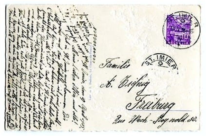 Cartoline postali: St. Imier, vu du Mont Soleil – Usato da Ottikon b.Kemptth. venduto da Neptun1974 1