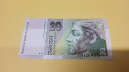 20 Slowakische Kronen Banknote - Seltenes Sammlerstück1993