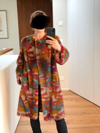 ITALIAN MINK FUR COAT, SIZE XS/S
