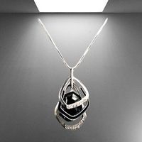 🖤✨ Luxuriöse Kristallglas Anhängerkette 'SQUARE'! 🩶💫
