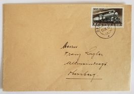 B147) 278b, Abart blaugrau auf sauberm Brief