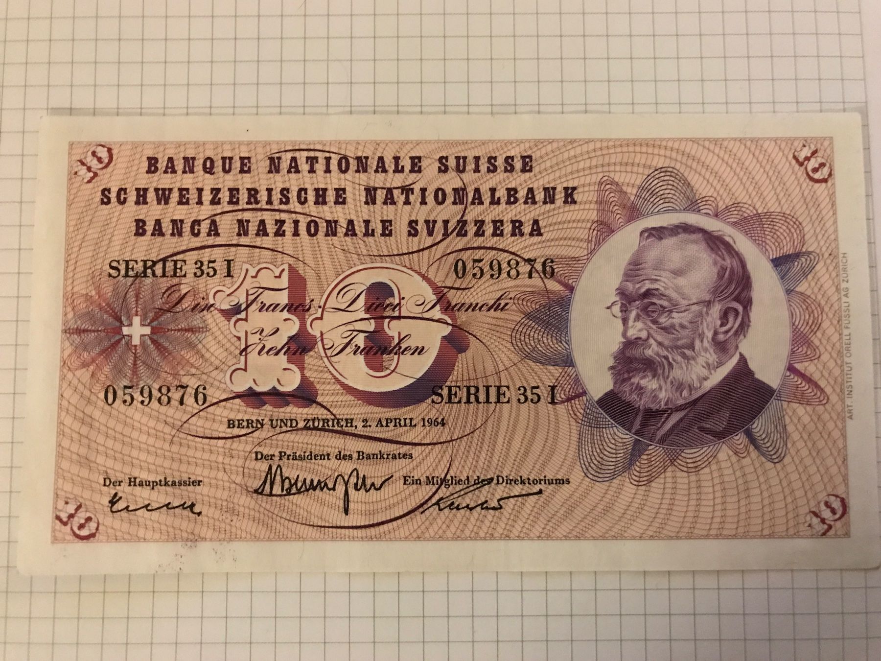 Banconote: 2 schöne 10 Franken Banknoten – Usato da St. Gallen venduto da Setin