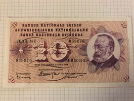 2 schöne 10 Franken Banknoten