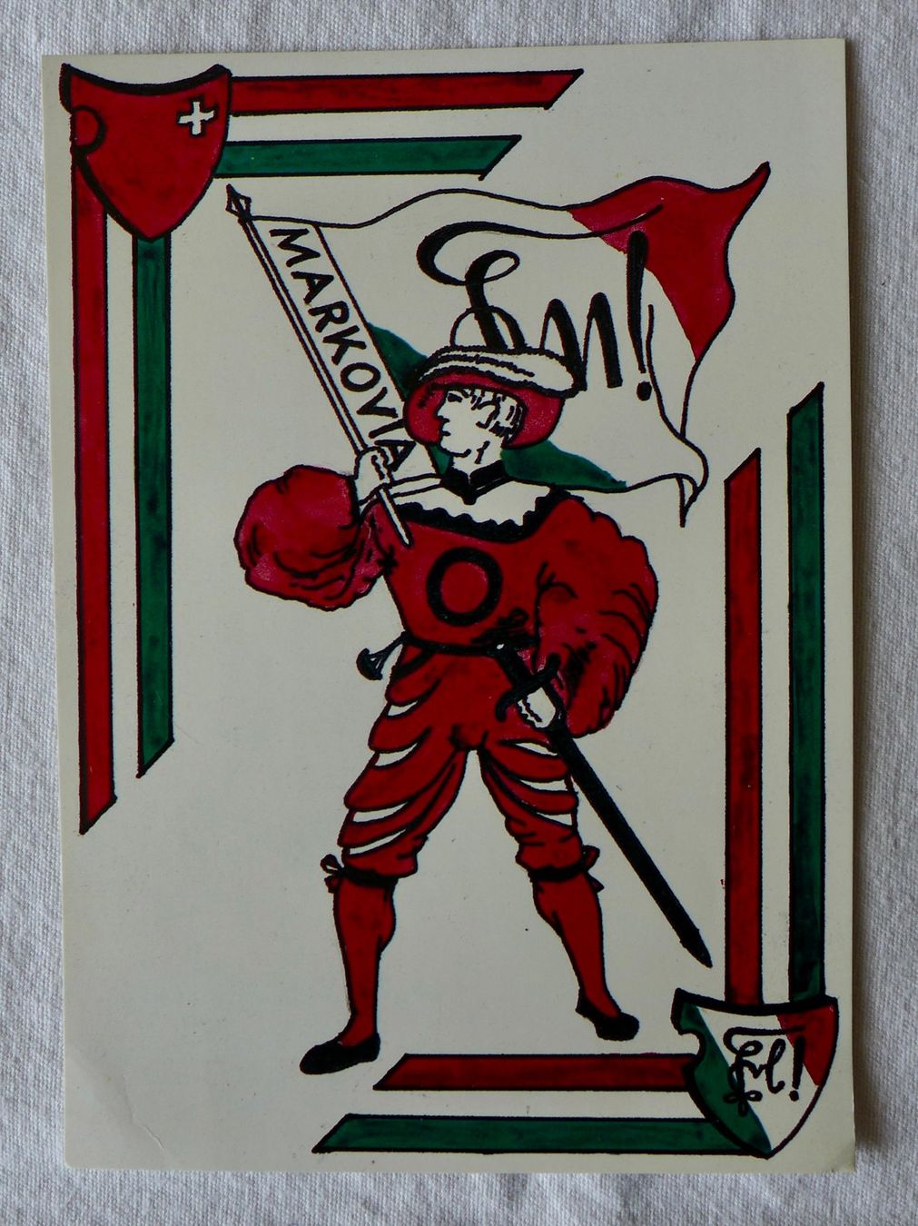 Cartoline postali: AK SCHWYZ SZ, Schülerverbindung StV Markovia – Usato da Wallisellen venduto da aloa09