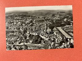 Alte Ansichtskarte Fribourg Vue aérienne Reprint Foto O. Sar