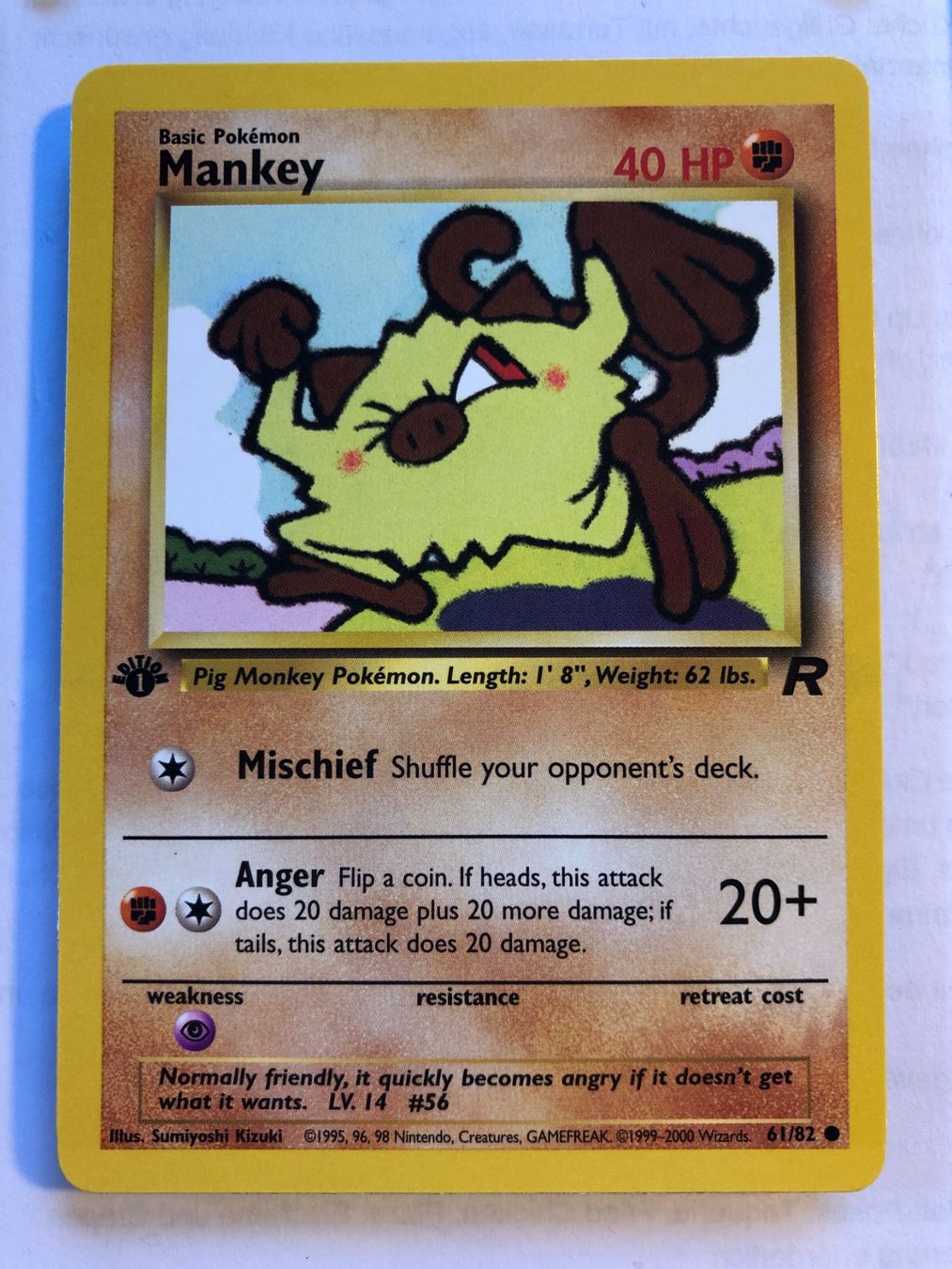 Cartes à collectionner: Mankey 1st Team Rocket - MINT - ab 1.- – D'occasion à Giubiasco par dan_pr8b