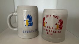 2 Bierkrüge Langenthaler Bier
