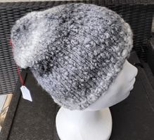 Strickmütze grau meliert Alpaka-Mix NEU