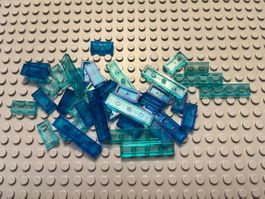Lego 55 x Fliesen transparent hell und dunkelblau