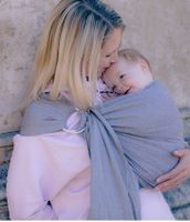 Baby Tragetuch Ring-Sling blau leichte Gebrauchsspuren