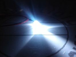 LED 5mm verkabelt, 12V DC, kaltweiss