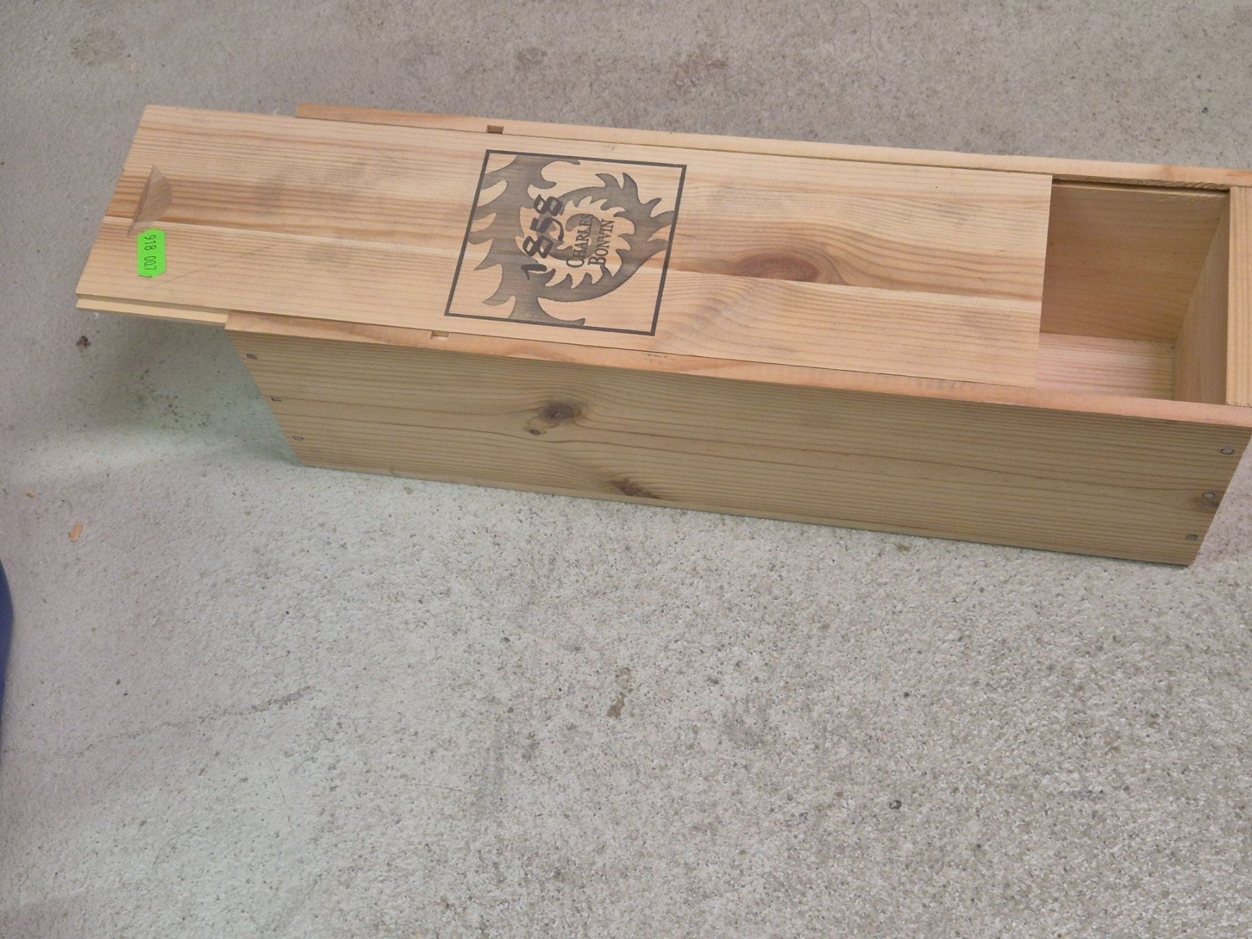 Sonstiges: Weinkiste 1er mit Schiebedeckel 41x12x12.5cm – Gebraucht aus Bowil von Basima