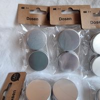 6 x 2 Pack = 12 Stk. neue Aluminiumdosen 40 x 40 x 18 mm