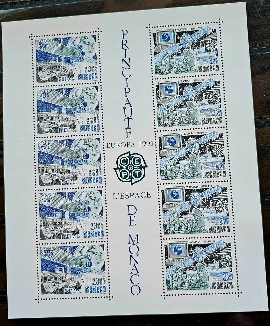 Tutti i francobolli: MONACO Bloc ** EUROPA 1991, l'Espace – Nuovo (secondo la descrizione) da Les Valettes venduto da Nuba1