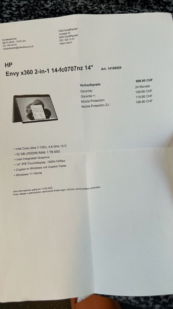 Microsoft Notebooks: HP Laptop  – Neu (gemäss Beschreibung) aus Gächlingen von zal_ks2s