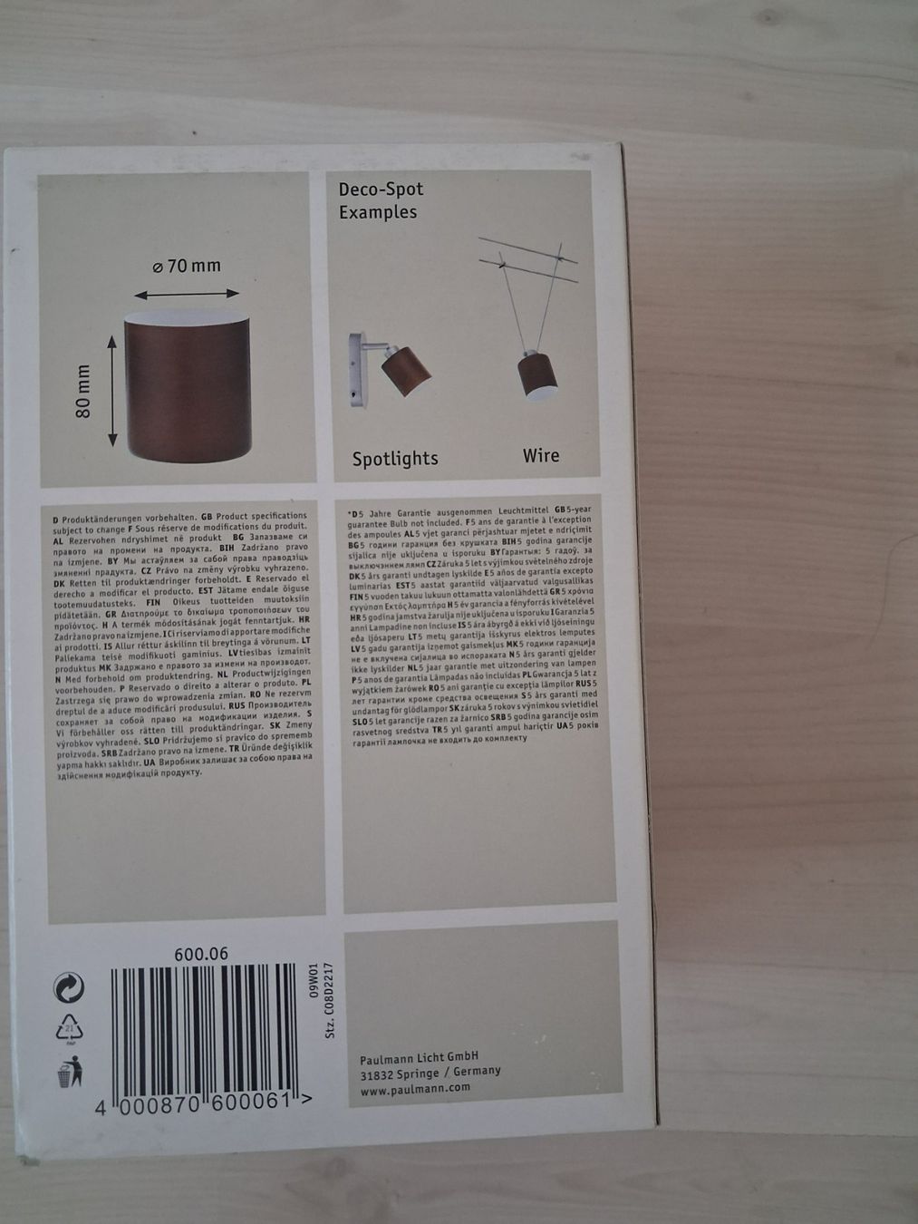 Paulmann Lampade: 2 X ERSATZGLÄSER ZU PAULMANN SYSTEM – Nuovo e nell'imballaggio originale da langnau venduto da Santos1411 1