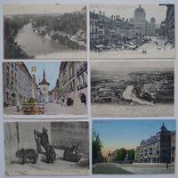 6 alte Ansichtskarten Stadt BERN, Markt, Bärengraben, Hotel