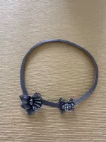 Halskette Metall mit Blume und Frosch Strass besetzt