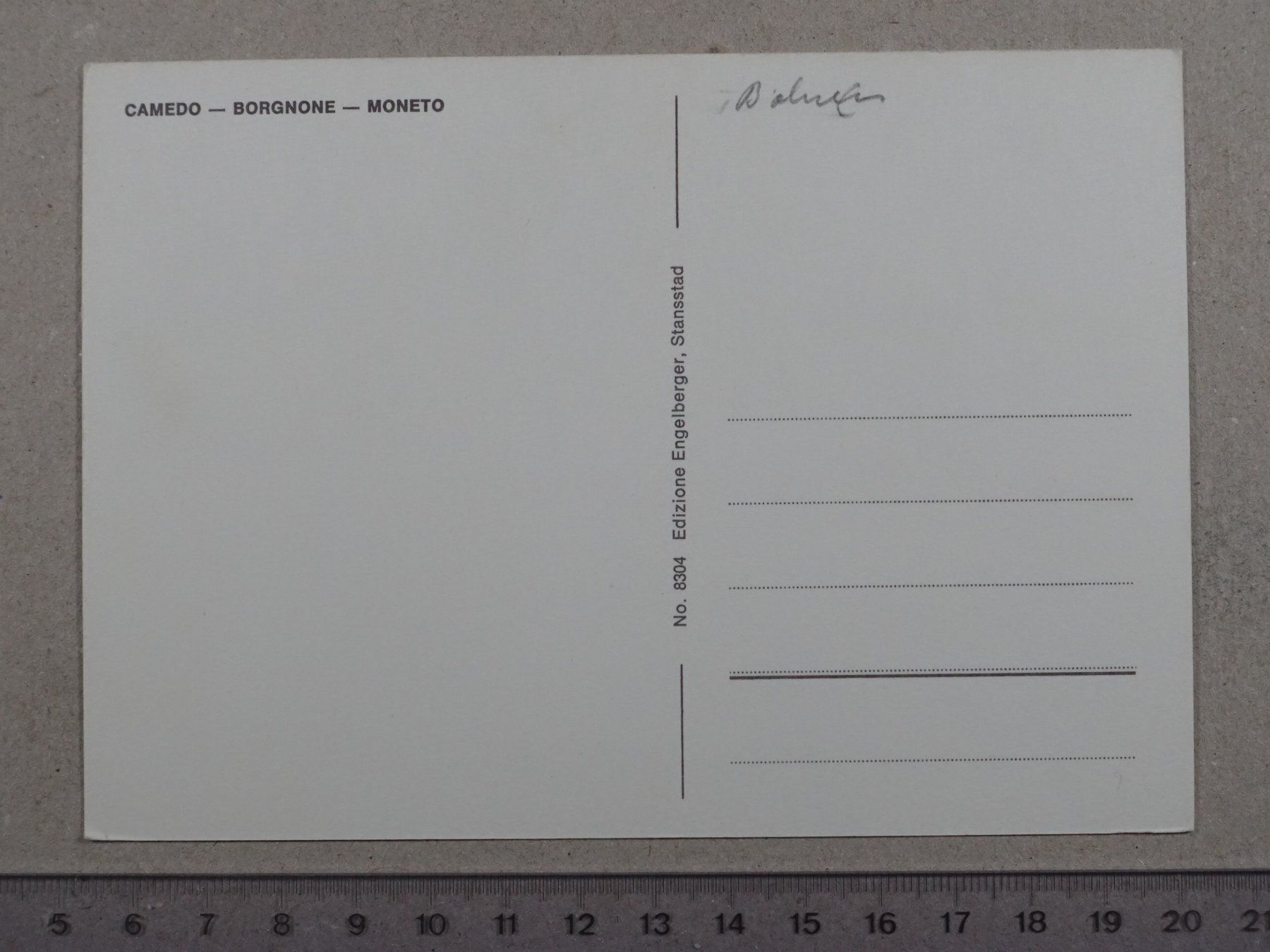 Cartoline postali: Centovalli, Camedo - Borgnone - Moneto – Usato da Lenzburg venduto da fh1 1