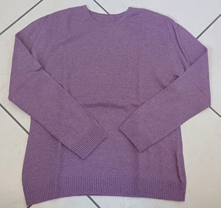 Kaschmir-Pullover Rundhals lila Farbe Grösse 42 neuwertig
