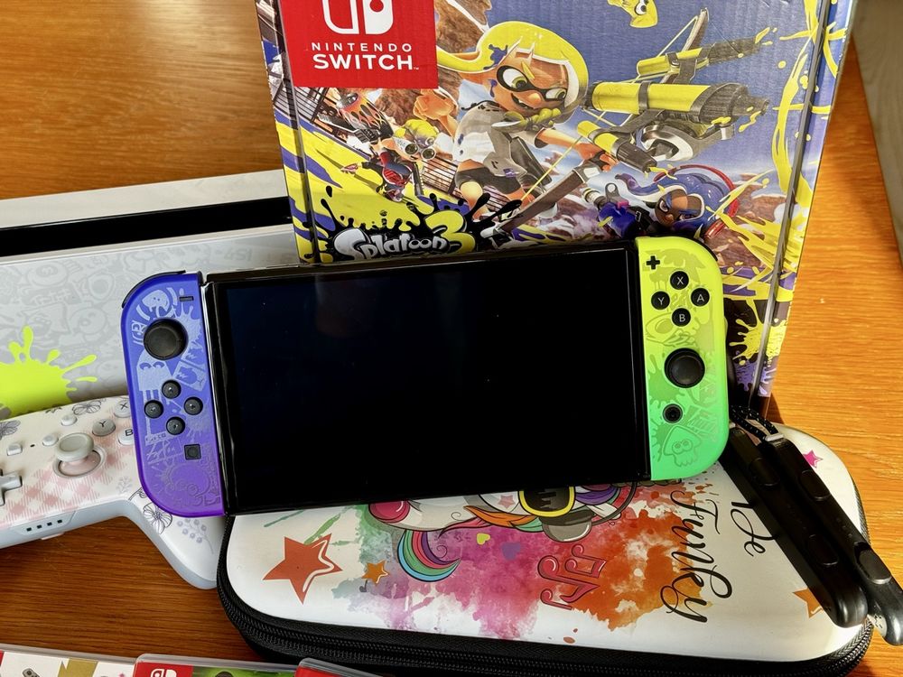 Nintendo Switch OLED Splatoon 3 Edition,5 Spielen/Controller (Gebraucht ...