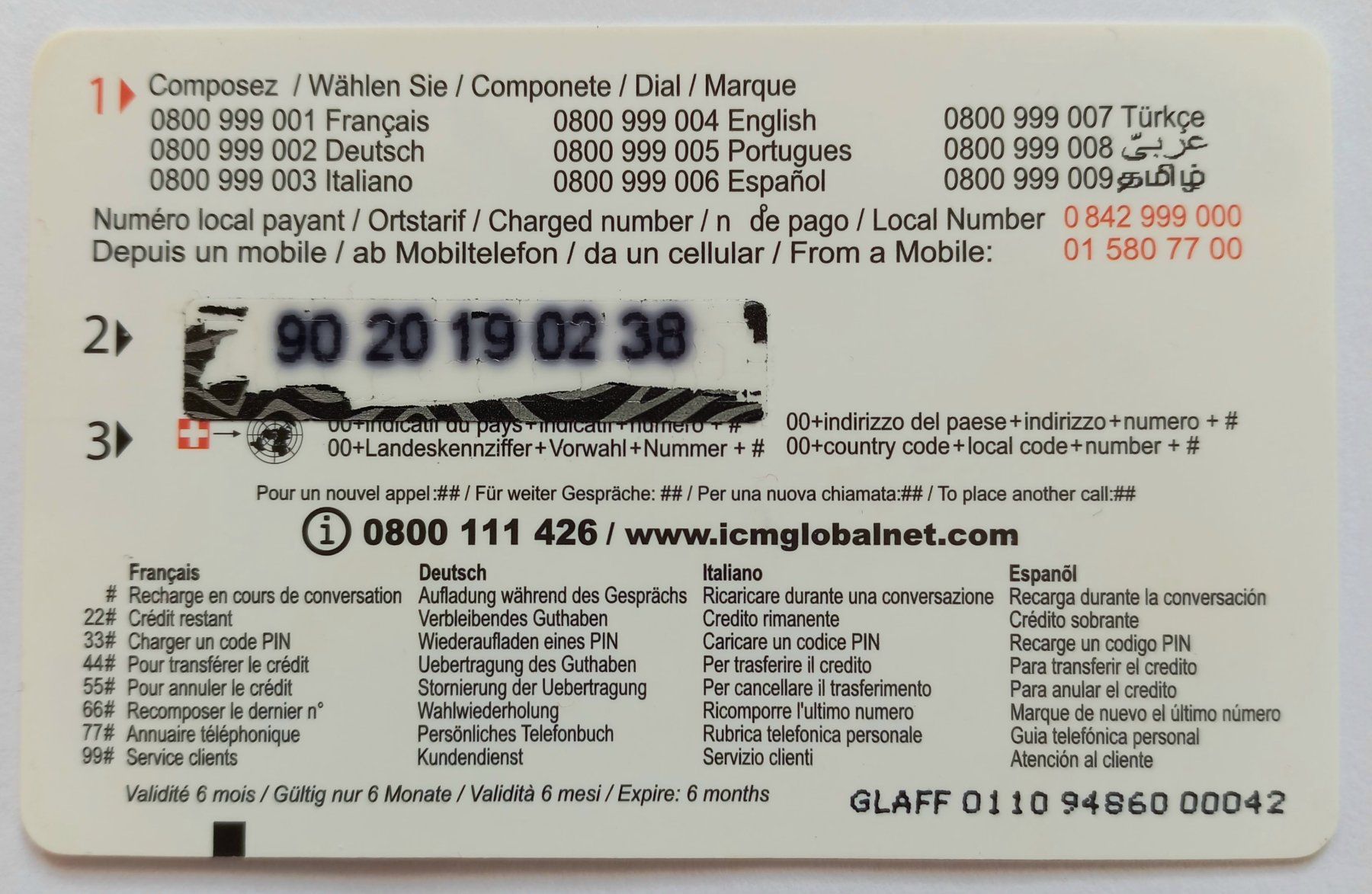 Schede telefoniche: IMC - GLAD - Schweiz – Usato da Niederuzwil venduto da lubimaja 1
