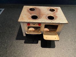 Antiker Spielzeug Kochherd, ca. 1950er Jahre, Rarität!