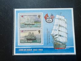 1988 Isle of Man  Schiffe Block ** (A746)