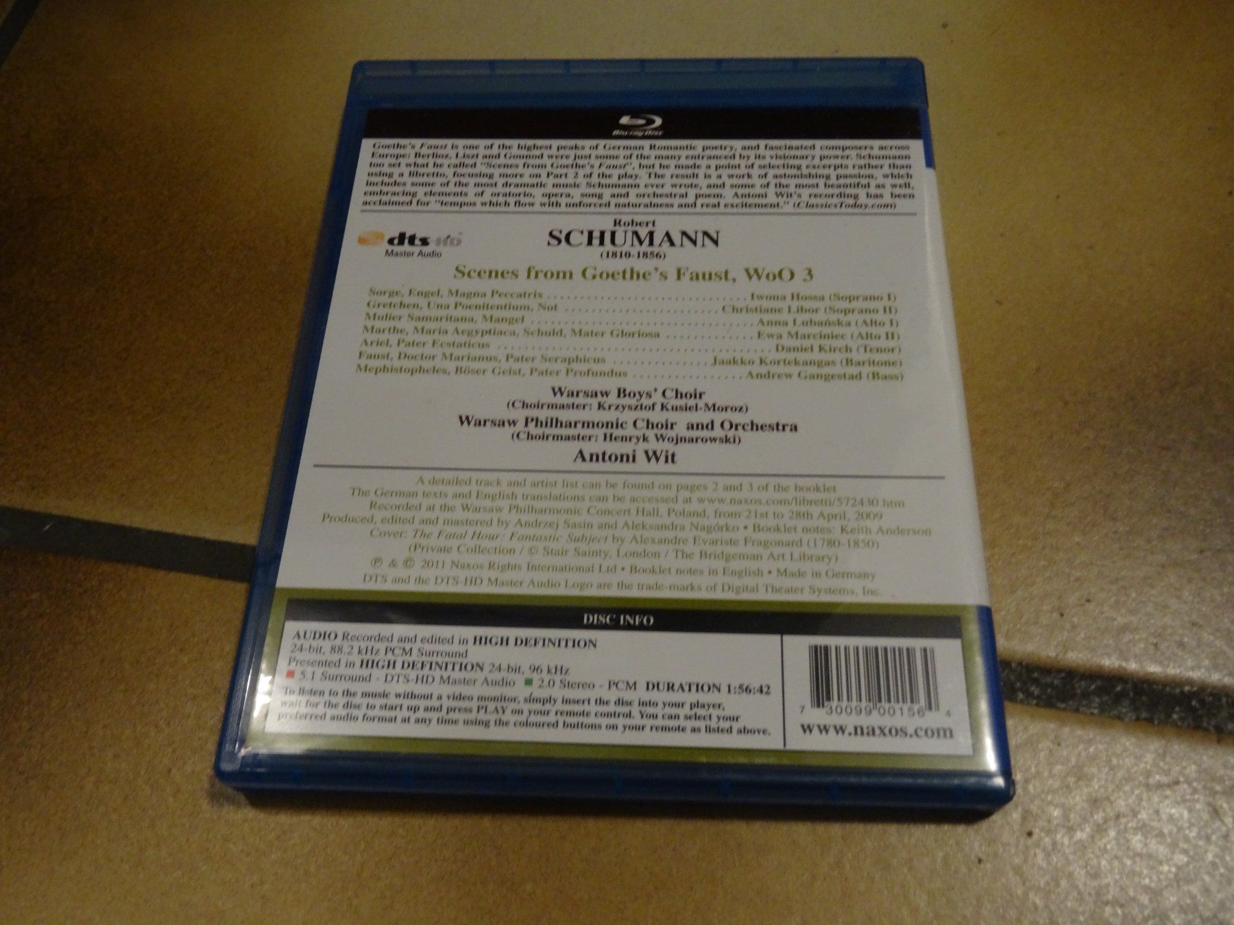 Tutti i DVDs: Schumann Scenes from Goethes Faust Blu-ray – Usato da Olten venduto da Disc-Ausverkauf 2