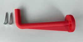 Wandhaken10cm. 3D Druck mit Schrauben versenkt