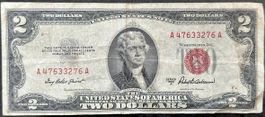 $2 Dollar Schein 1953 - Seltenes Sammlerstück USA!