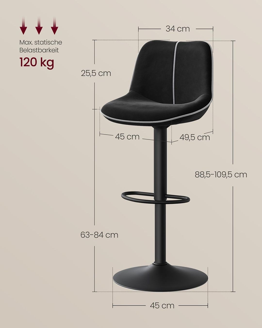 Sgabelli: Barhocker Set höhenverstellbar drehbare Sitzfläche JANEL – Nuovo e nell'imballaggio originale da Lachen SZ venduto da MAMORU-MOEBEL 6