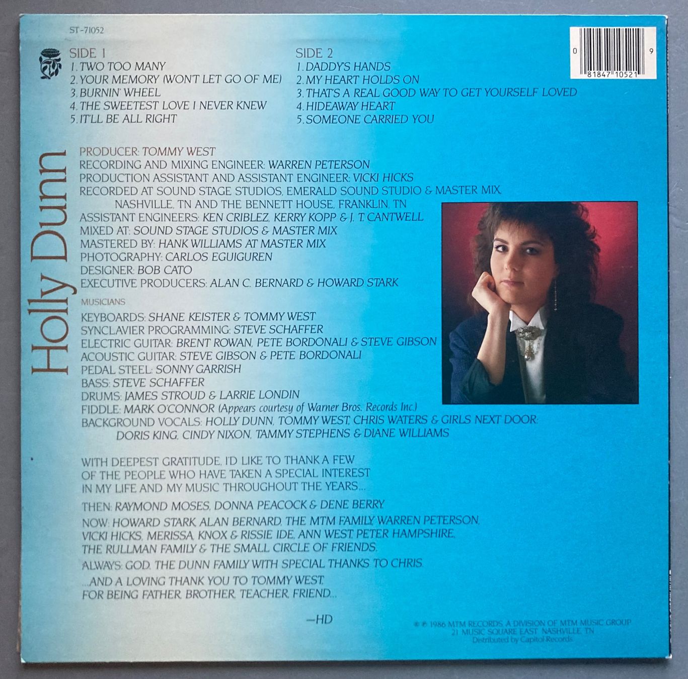 Dischi in vinile: HOLLY DUNN - HOLLY DUNN – Usato da Poliez-Pittet venduto da Newtown-Records 1