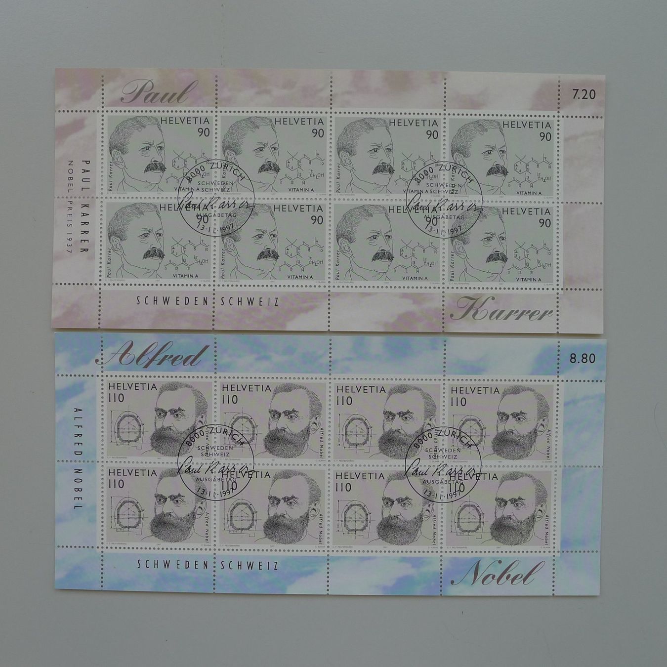 Tutti i francobolli: 1982-2001, 11 gestempelt + 9 ** Kleinbogen FW: 38.- – Usato da Sursee venduto da Luzernerraute 8