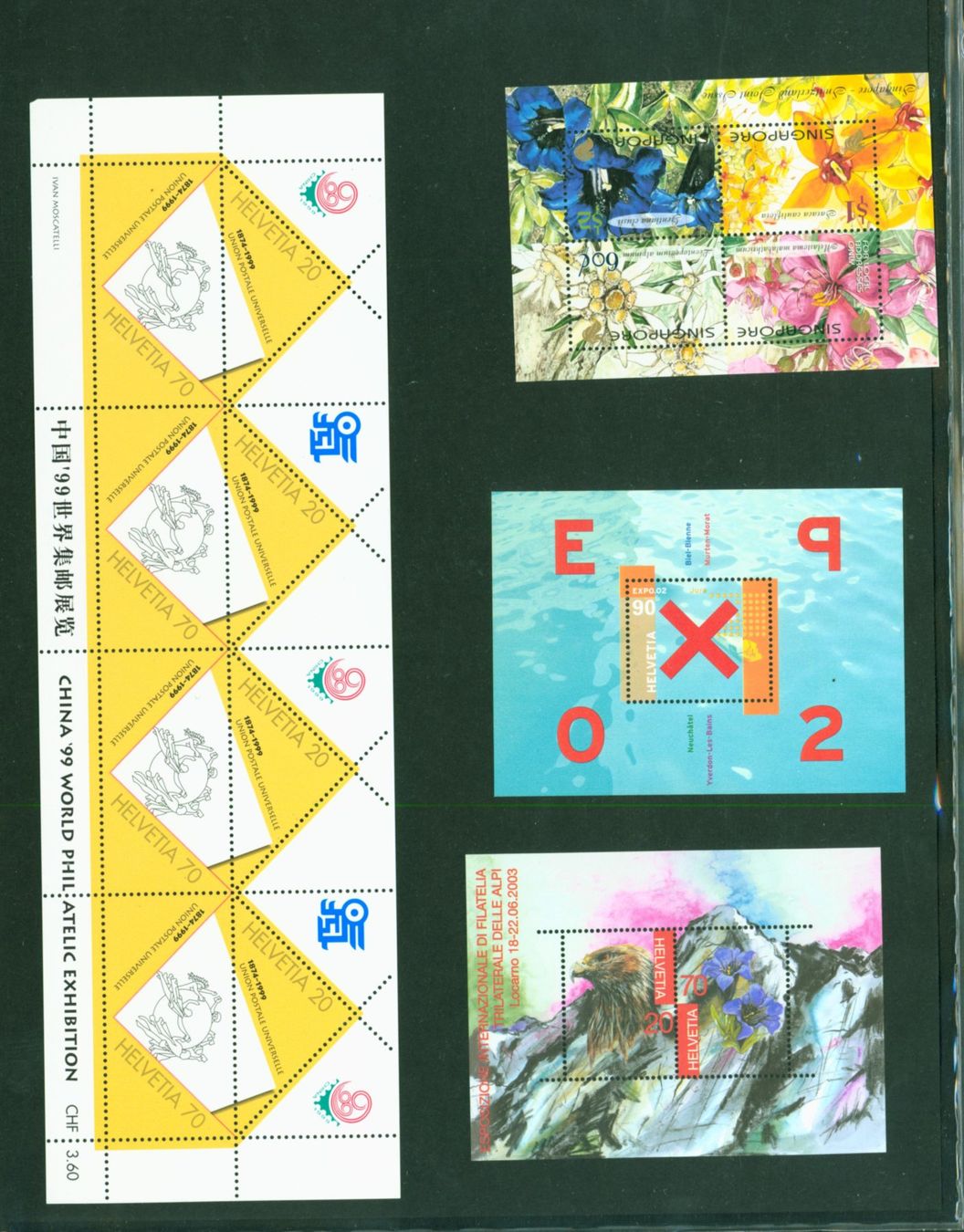 Alle Briefmarken: Blocks/Kleinbogen CH ** postfrisch 2 Seiten (Q744) – Neu (gemäss Beschreibung) aus Seuzach von Harri19
