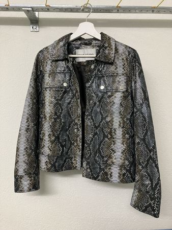 Stand Studio Lammleder Jacke mit Pythonmuster