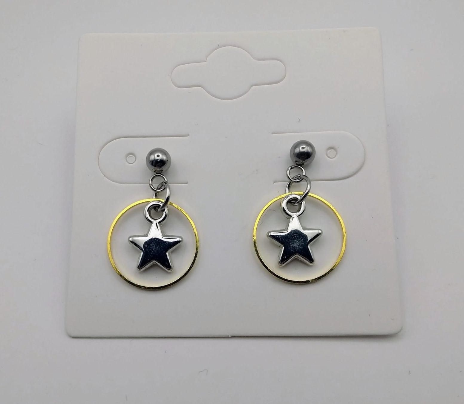 Orecchini pendenti & Orecchini a lobo: Ohrstecker "Ring Stern". Mini CHARM - Ohrringe Farbe Gold – Nuovo e nell'imballaggio originale da Zürich venduto da Flitzi2005