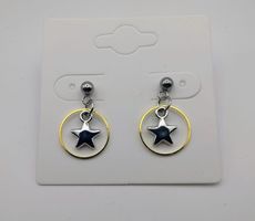 Ohrstecker "Ring Stern". Mini CHARM - Ohrringe Farbe Gold