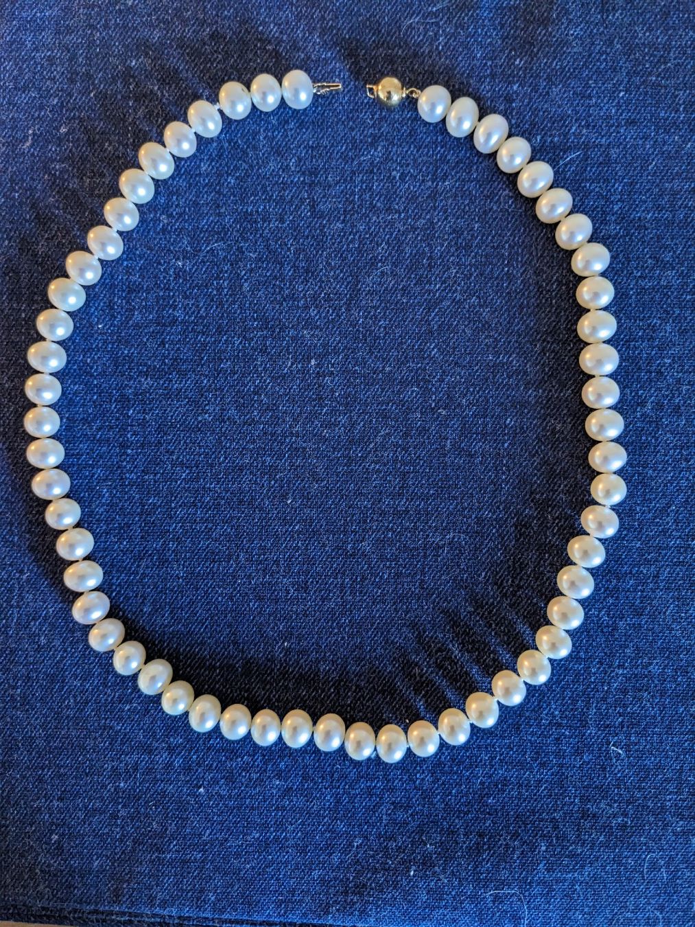 Perle (finte): Perlencollier 8 - 9 mm Gelbgold – Nuovo (secondo la descrizione) da Toffen venduto da Lohner51